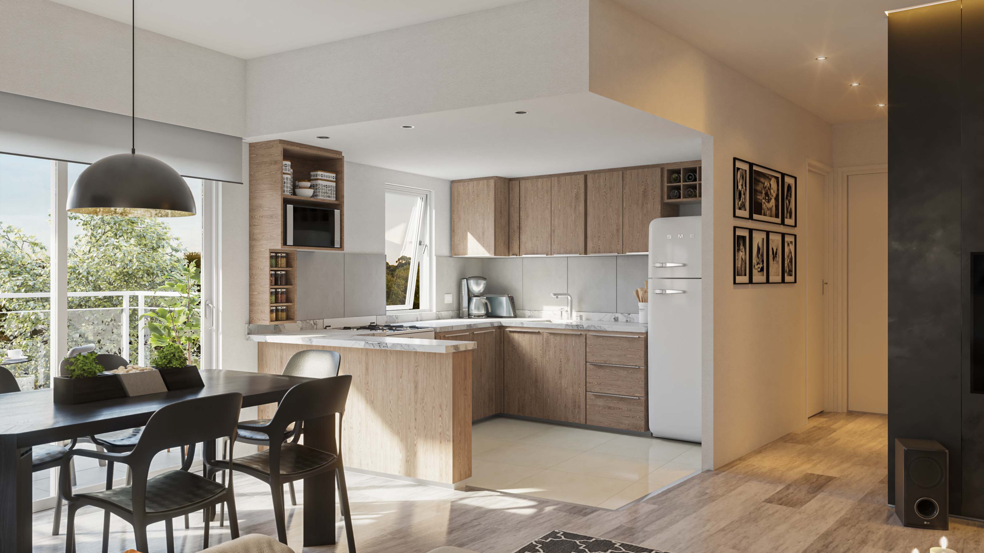 3 ambientes - Cocina pasillo